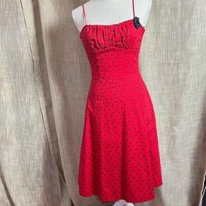 Ruby Rox 1990's Polka Dot Retro A-Line Dress